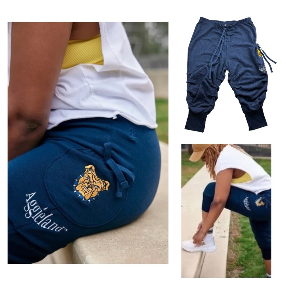 NWOT Free People x Summer Class North Carolina A&T Aggieland Joggers MEDIUM